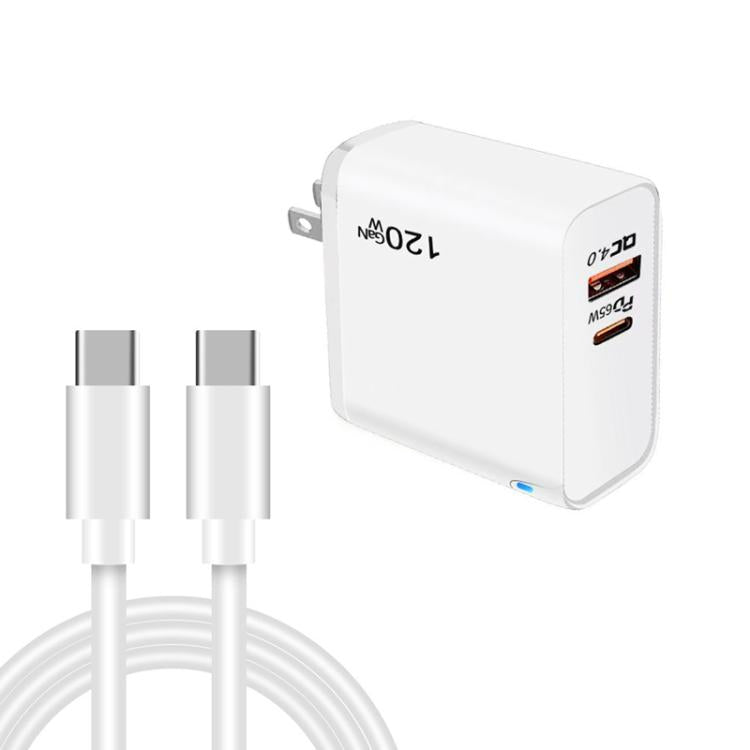 Caricabatterie USB GaN 65W PD QC4.0 con cavo Type-C