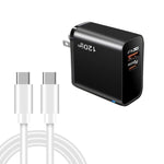 Caricabatterie USB TE-PD65 GaN PD 65W + QC4.0 con cavo dati da Type-C a Type-C, spina USA