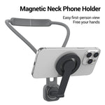 K08-2M Supporto da collo per telefono con rotazione a 360 gradi, vivavoce, POV, supporto magnetico per telefono da collo, K08-2M