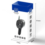 Adattatore di ricarica rapida GE10 PD da 65 W con display di tensione e caricabatterie da auto con cavo retrattile., GE10