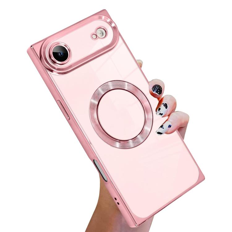 Custodia per telefono MagSafe in TPU con motivo CD galvanizzato ad angolo retto quadrato., For iPhone Air, For iPhone 16 Pro Max, For iPhone 16 Pro