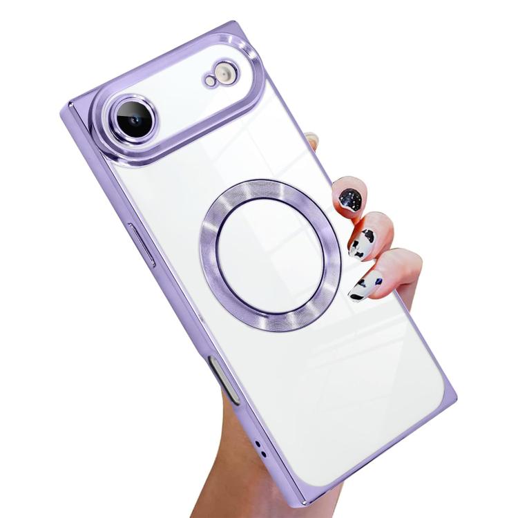 Custodia per telefono MagSafe in TPU con motivo CD galvanizzato ad angolo retto quadrato., For iPhone Air, For iPhone 16 Pro Max, For iPhone 16 Pro