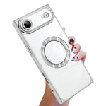 Custodia per telefono MagSafe in TPU con motivo CD galvanizzato ad angolo retto quadrato., For iPhone Air, For iPhone 16 Pro Max, For iPhone 16 Pro