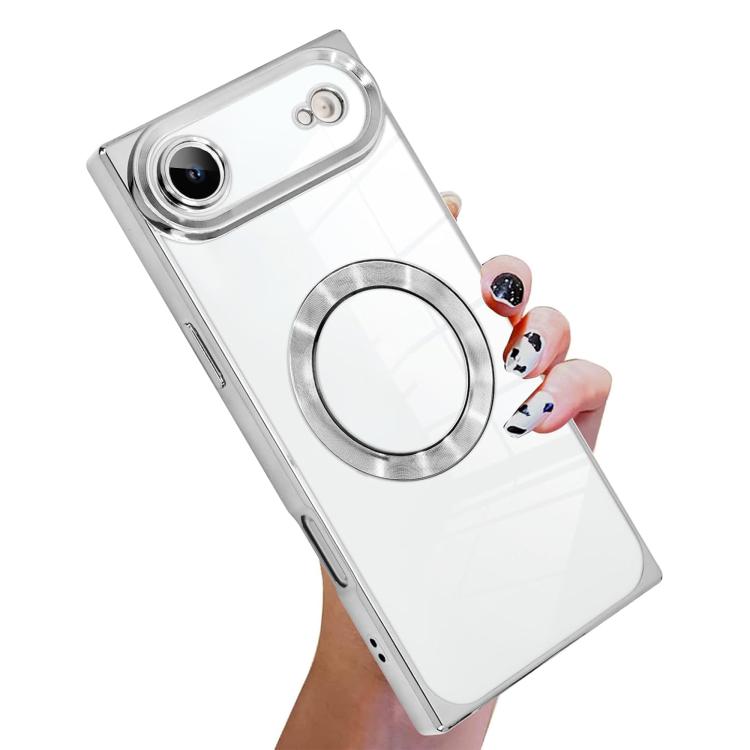 Custodia per telefono MagSafe in TPU con motivo CD galvanizzato ad angolo retto quadrato., For iPhone Air, For iPhone 16 Pro Max, For iPhone 16 Pro