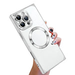 Custodia per telefono MagSafe in TPU con motivo CD galvanizzato ad angolo retto quadrato., For iPhone Air, For iPhone 16 Pro Max, For iPhone 16 Pro