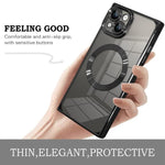 Custodia per telefono MagSafe in TPU con motivo CD galvanizzato ad angolo retto quadrato., For iPhone 14 Plus, For iPhone 14, For iPhone 14 Pro