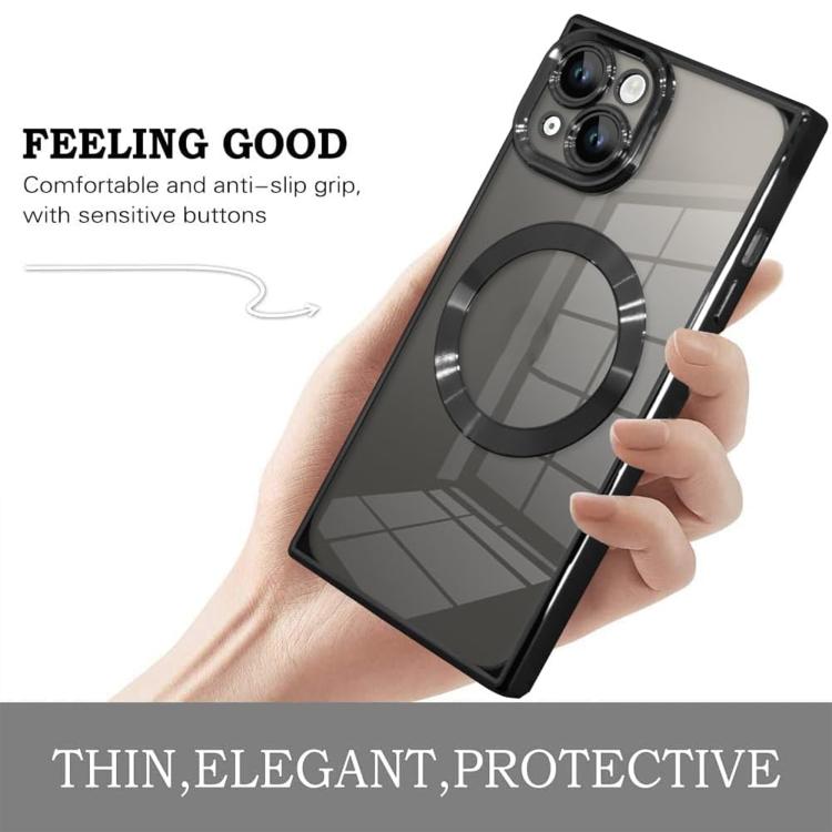 Custodia per telefono MagSafe in TPU con motivo CD galvanizzato ad angolo retto quadrato., For iPhone 13