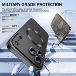 Custodia per telefono MagSafe in TPU metallico ultrasottile con pellicola protettiva per l'obiettivo., For iPhone 16 Plus, For iPhone 16, For iPhone 15 Pro Max, For iPhone 15 Pro, For iPhone 15 Plus, For iPhone 15