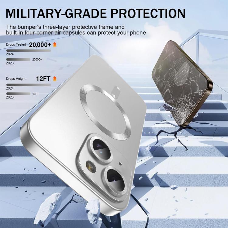 Custodia per telefono MagSafe in TPU metallico ultrasottile con pellicola protettiva per l'obiettivo., For iPhone 14 Plus, For iPhone 14, For iPhone 14 Pro, For iPhone 14 Pro Max, For iPhone 13 Pro Max, For iPhone 13 Pro