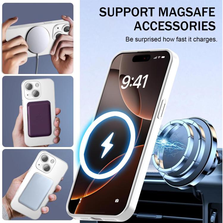 Custodia per telefono MagSafe in TPU metallico ultrasottile con pellicola protettiva per l'obiettivo., For iPhone 13