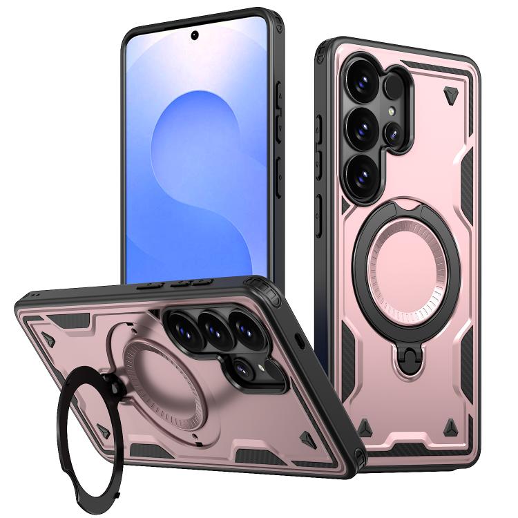 Custodia per telefono Kalebol PC Hybrid TPU Armor con anello MagSafe., For Galaxy S26 FE 5G, For Galaxy S26+ 5G, For Galaxy S26 Ultra 5G