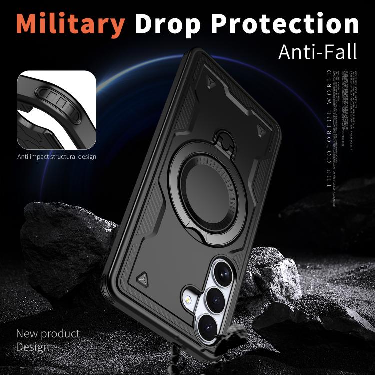 Custodia per telefono Kalebol PC Hybrid TPU Armor con anello MagSafe., For Galaxy S26 5G, For Galaxy A57 5G, For Galaxy A37 5G