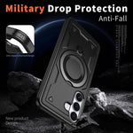 Custodia per telefono Kalebol PC Hybrid TPU Armor con anello MagSafe., For Galaxy S26 FE 5G, For Galaxy S26+ 5G, For Galaxy S26 Ultra 5G