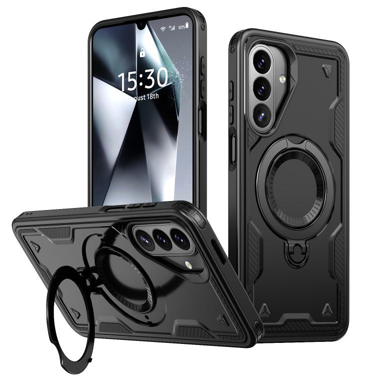 Custodia per telefono Kalebol PC Hybrid TPU Armor con anello MagSafe., For Galaxy A27 5G, For Galaxy A17 4G / 5G, For Galaxy A07 4G / 5G
