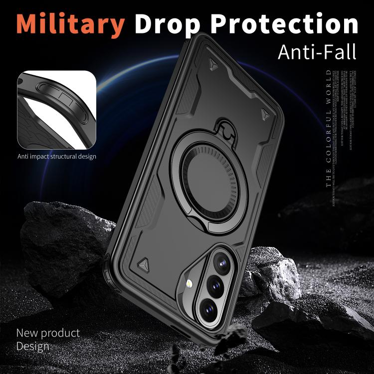 Custodia per telefono Kalebol PC Hybrid TPU Armor con anello MagSafe., For Galaxy A27 5G, For Galaxy A17 4G / 5G, For Galaxy A07 4G / 5G