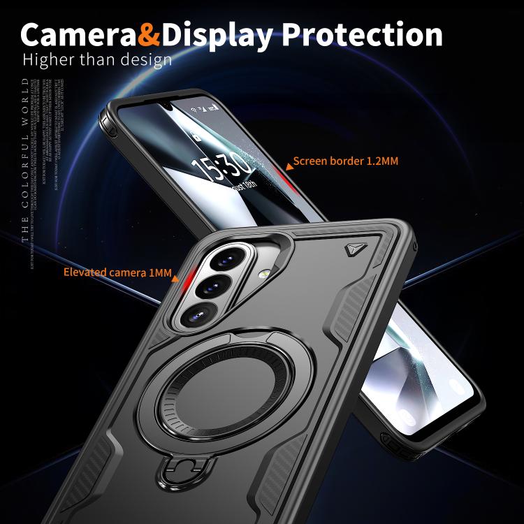 Custodia per telefono Kalebol PC Hybrid TPU Armor con anello MagSafe., For Galaxy A27 5G, For Galaxy A17 4G / 5G, For Galaxy A07 4G / 5G
