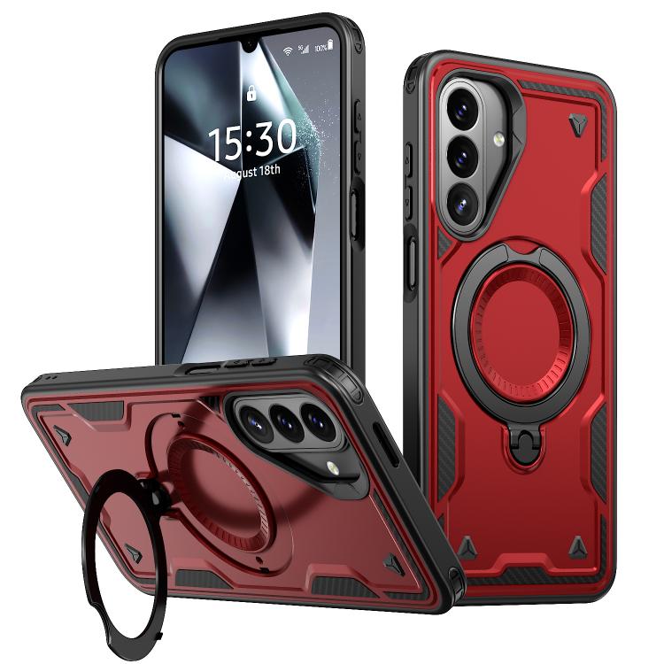 Custodia per telefono Kalebol PC Hybrid TPU Armor con anello MagSafe., For Galaxy A27 5G, For Galaxy A17 4G / 5G, For Galaxy A07 4G / 5G