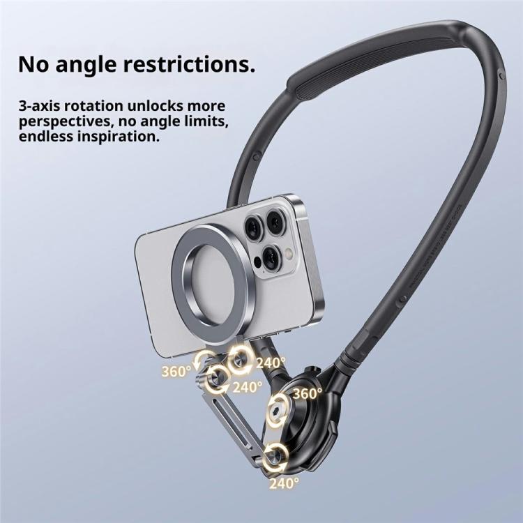 G03J Supporto magnetico da collo per telefono con prospettiva di ripresa in prima persona (FPI), G03J