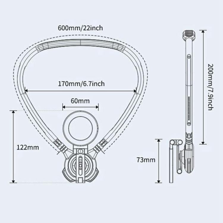 G03J Supporto magnetico da collo per telefono con prospettiva di ripresa in prima persona (FPI), G03J