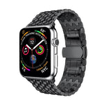 Cinturino per orologio con cinturino da polso in acciaio inossidabile massiccio Dragon Grain per Apple Watch Series 3 & 2 & 1 38mm