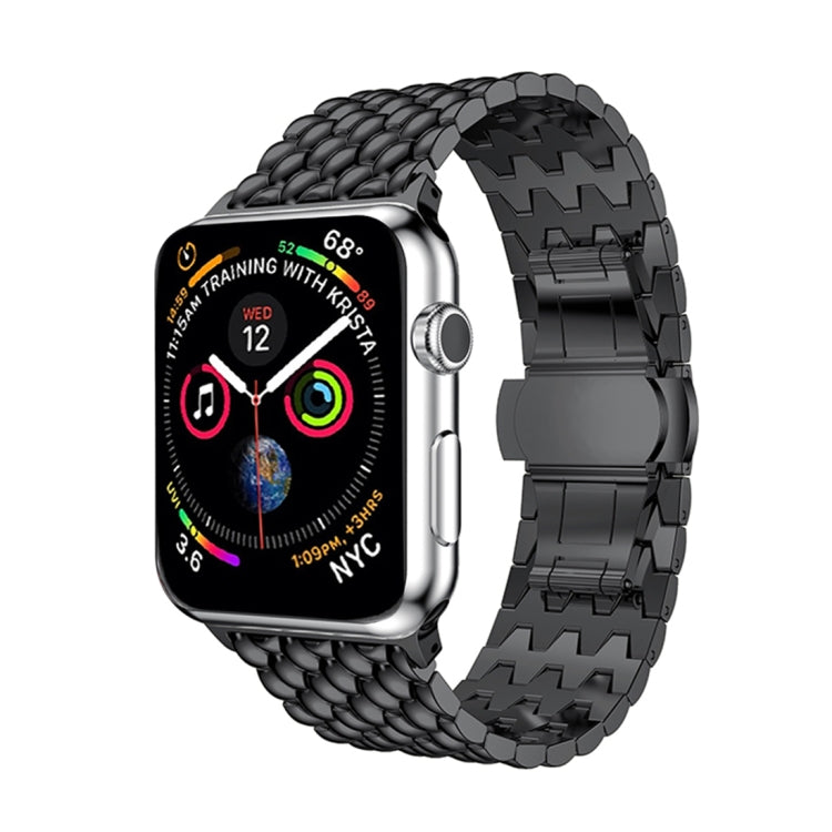 Cinturino per orologio con cinturino da polso in acciaio inossidabile massiccio Dragon Grain per Apple Watch Series 3 & 2 & 1 38mm