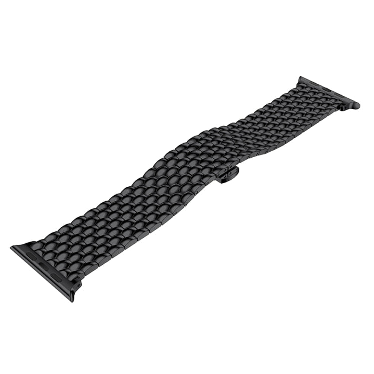 Cinturino per orologio con cinturino da polso in acciaio inossidabile massiccio Dragon Grain per Apple Watch Series 3 & 2 & 1 38mm