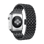 Cinturino per orologio con cinturino da polso in acciaio inossidabile massiccio Dragon Grain per Apple Watch Series 3 & 2 & 1 38mm
