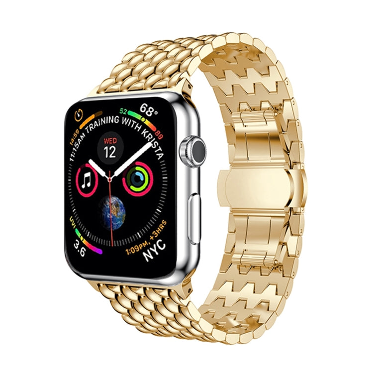 Cinturino per orologio con cinturino da polso in acciaio inossidabile massiccio Dragon Grain per Apple Watch Series 3 & 2 & 1 38mm