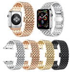 Cinturino per orologio con cinturino da polso in acciaio inossidabile massiccio Dragon Grain per Apple Watch Series 3 & 2 & 1 38mm