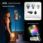 Asta selfie estensibile con treppiede e luce LED