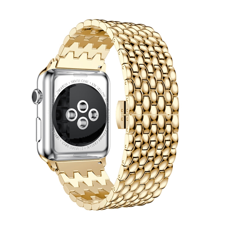 Cinturino per orologio con cinturino da polso in acciaio inossidabile massiccio Dragon Grain per Apple Watch Series 3 & 2 & 1 42mm