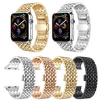 Cinturino per orologio con cinturino da polso in acciaio inossidabile massiccio Dragon Grain per Apple Watch Series 3 & 2 & 1 42mm