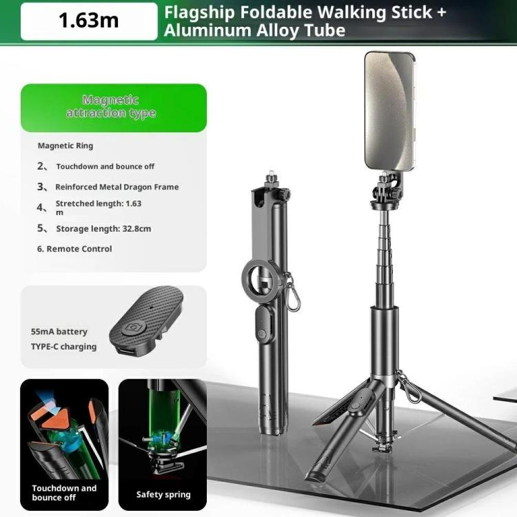Selfie stick magnetico P24MF con treppiede e Bluetooth