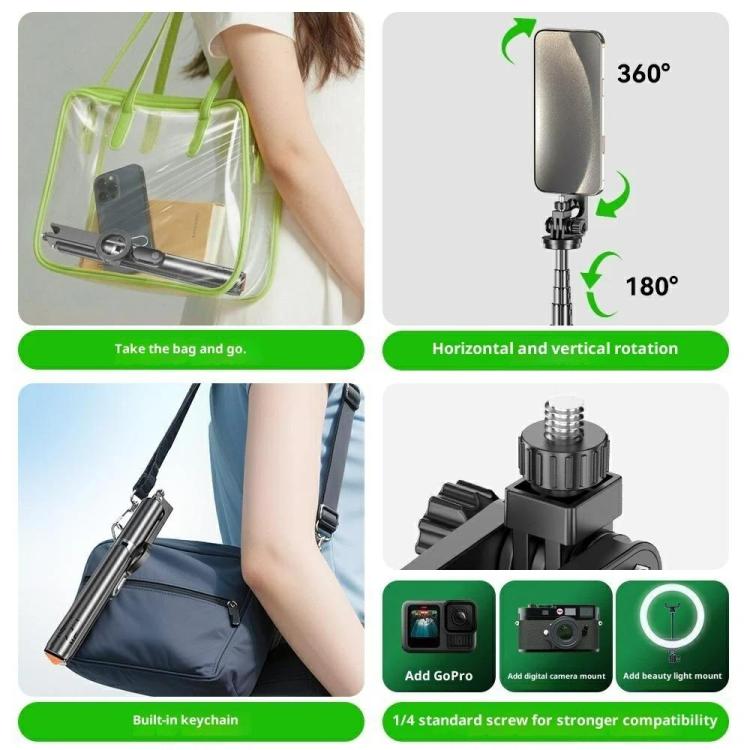 Selfie stick magnetico P24MF con treppiede e Bluetooth