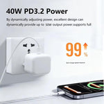 Caricabatterie A3365 PD40W con interfaccia USB-C / Type-C e spina europea., EU Plug