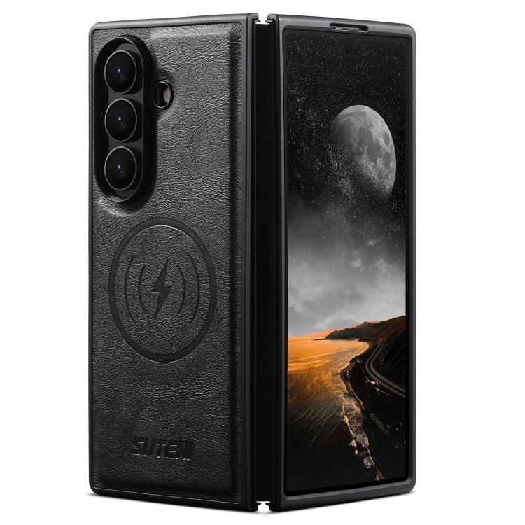 Custodia magnetica per telefono Suteni G5 in pelle di vacchetta., For Galaxy Z Fold8 Ultra 5G, For Samsung Galaxy Z Fold7 5G, For Samsung Galaxy Z Fold6