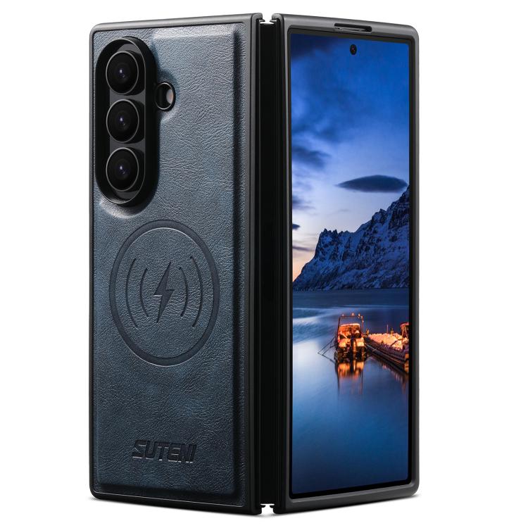 Custodia magnetica per telefono Suteni G5 in pelle di vacchetta., For Galaxy Z Fold8 Ultra 5G, For Samsung Galaxy Z Fold7 5G, For Samsung Galaxy Z Fold6