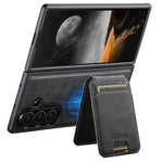 Custodia per telefono Suteni M5 con porta carte magnetico MagSafe in pelle con texture effetto pelle di vacchetta., For Galaxy Z Fold8 Ultra 5G, For Galaxy Z Fold7 5G, For Galaxy Z Fold6 5G