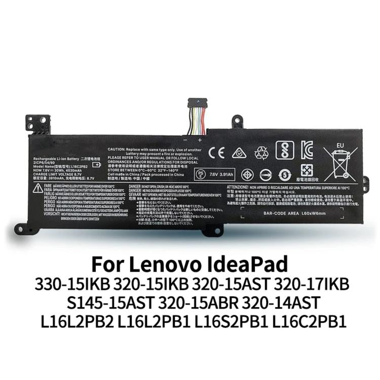 Batteria per laptop Lenovo Xiaoxin Chao 5000 320-15ISK, L16C2PB2 7.6V 30Wh