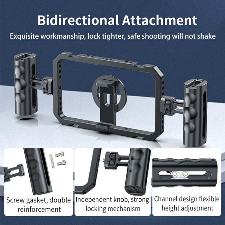 Stabilizzatore video smartphone doppia impugnatura magnetica