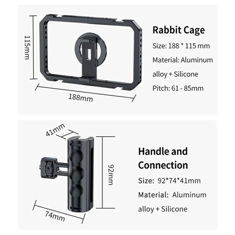 Stabilizzatore video smartphone doppia impugnatura magnetica