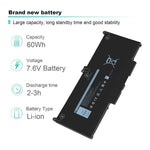 Batteria da 7600 mAh per laptop Dell Latitude 5300 5310 7300 7400, MXV9V