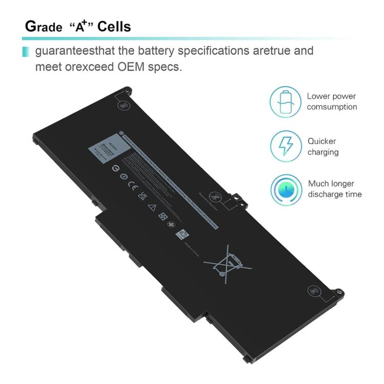 Batteria da 7600 mAh per laptop Dell Latitude 5300 5310 7300 7400, MXV9V