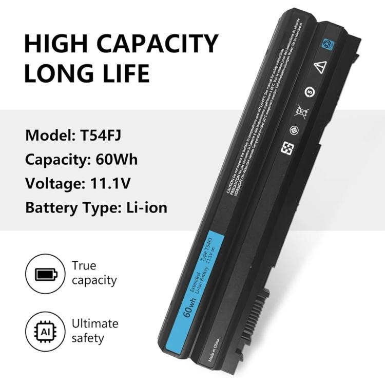 Batteria per laptop da 4400 mAh per Dell E5420 E6430 E6420 E6520 E6530, T54FJ
