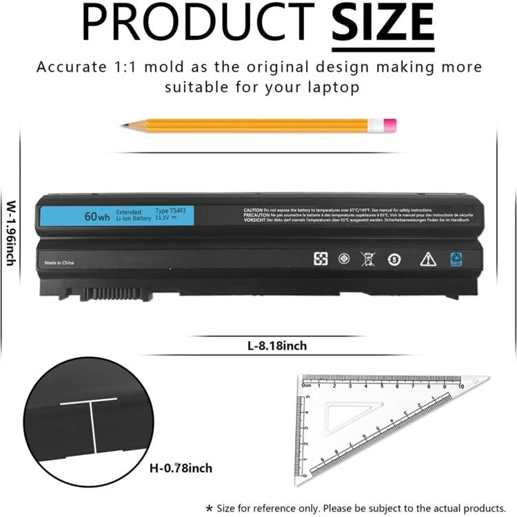 Batteria per laptop da 4400 mAh per Dell E5420 E6430 E6420 E6520 E6530, T54FJ