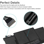 Batteria di ricambio da 7000 mAh per MacBook Air da 13 pollici, A1496