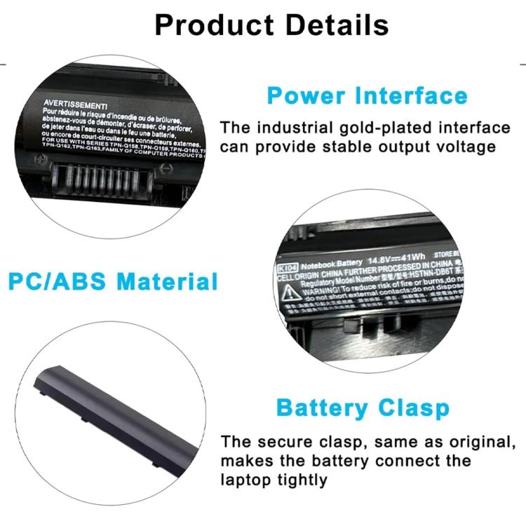 Batteria di ricambio da 2200 mAh per laptop HP Omen 1/2/3/4/5 PRO, KI04XL