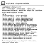 Batteria di ricambio da 2200 mAh per laptop HP Omen 1/2/3/4/5 PRO, KI04XL