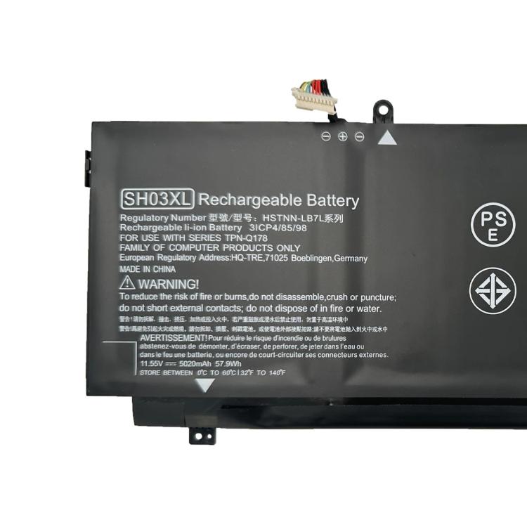 Batteria di ricambio da 5020 mAh per laptop HP Spectre x360 TPN-Q178, SH03XL