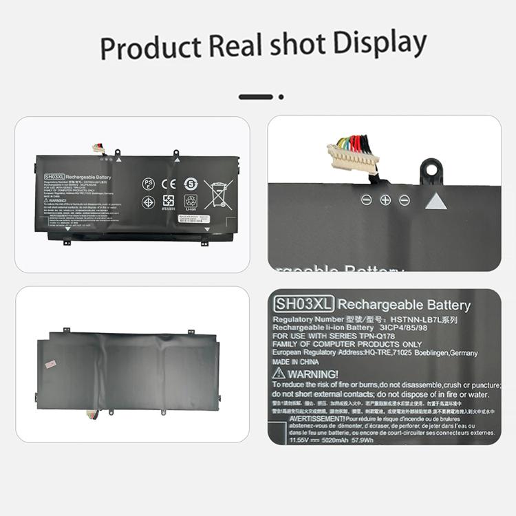 Batteria di ricambio da 5020 mAh per laptop HP Spectre x360 TPN-Q178, SH03XL
